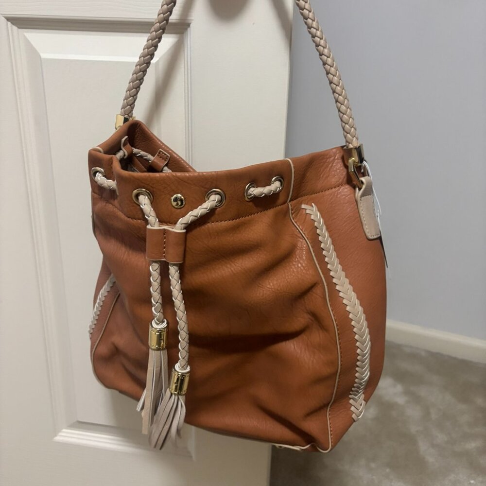 NWT faux leather tote (large!!)